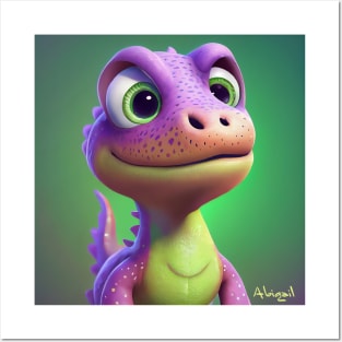 Baby Dinosaur Dino Bambino - Abigail Posters and Art